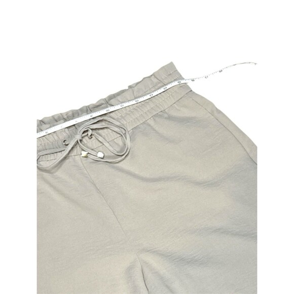 Calvin Klein Women’s Tan Elastic Drawstring Culottes Wide Leg Size Small Hipster - Picture 2 of 9